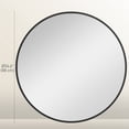 thumbnail image 3 of HOMCOM Miroir Mural Rond de 36 Pouces avec Cadre en Métal pour Salle de Bain Noir, 3 of 10