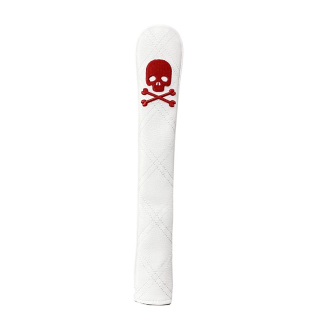 Golf Wood Cover Skull For Driver Fairway Hybrid Waterproof Protector Set PU Leather Soft Durable Golf Club Covers Skull White