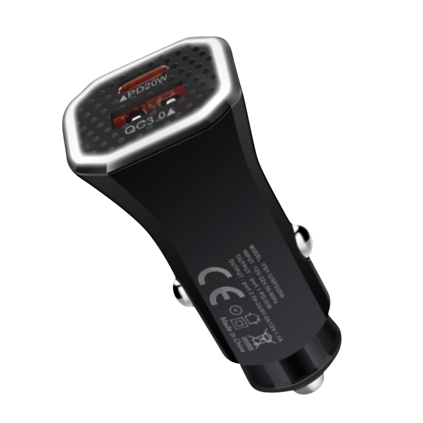 Birdeem Universal Pd20W Fast Car Charger Usb+Type-C Ports Adapter Socket Kit Fast Charging Adapter