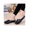 thumbnail image 4 of Woobling Mules pour Femmes à Enfiler Ballerines Sabots Confort Légers Sandales à Enfiler Marche Mule en Cuir Noir US 11, 4 of 6