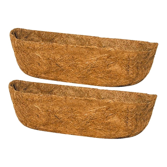 Mefallenssiah 2Pack Hanging Basket Coconuts Fiber Planter Inserts Replacement Liner for Flower Pot