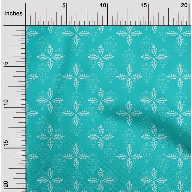 oneOone Tissu Polyester Lycra Imprimé Floral par Yard 56 Pouces de Large