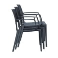 thumbnail image 2 of Compamia Capri Chaise de Salle à Manger de Patio en Résine avec Accoudoirs Brun, 2 of 11