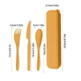 thumbnail image 2 of Kitchen Knife Set Wheats Straw Cutlery Set, Special Outdoor Travel Portable Three Piece Set Spoons and Forks Set, 2 of 6