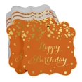 thumbnail image 3 of Inkdotpot Pack Of 50 Happy Birthday Paper Tags DIY Craft Bracket Shape Real Gold Foil Hang Tags, 3 of 6