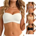 thumbnail image 1 of Comfortable Transparent Shoulder Strap Backless Spongeless Bra with Convertible Straps for Everyday Wear, 1 of 5