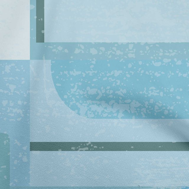 oneOone Silk Tabby Light Blue Fabric Geometric Abstract Random Shapes Sewing Material Print Fabric By The Yard 42 Inch Wide