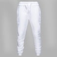 thumbnail image 4 of Mens Pants, Mens Solid Color Pocket Drawstring Casual Youth Versatile Sports Oversized Pants, 4 of 6