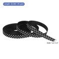 thumbnail image 2 of Uxcell Grosgrain Ribbons with White Dots Ribbon Bow Decoration Crafts Gift Wrapping Wedding Black 25 Yards 3/8 Inch, 2 of 7