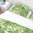 thumbnail image 4 of Designart Ensemble de Literie Tropicale 'Exotic Pattern with Tropical Leaves' - Housse de Couette et Shams, 4 of 4
