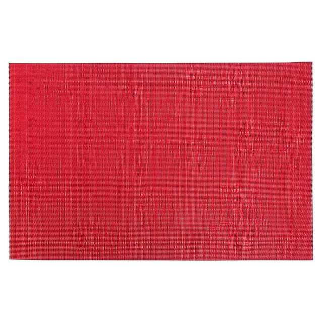 Napperon en Vinyle (Flocons de Neige) (Rouge) - Ensemble de 12 Napperons Rectangulaires en Vinyle Rouge avec une surface Texturée et un Motif de Flocons de Neige Subtils, Résistants à la Chaleur et Antidérapants, Conçus pour Protéger les tables à Manger, Y Compris les Finitions en Bois et Brun Foncé, Convenant Aussi comme Napperons d'Artisanat Ou de Poste de Travail.