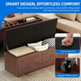 thumbnail image 4 of DEXTRUS 3in1  Lift Top Coffee Table with Ottoman Bench on Wheels, Farmhouse Storage Centre Table, Brown, 4 of 8