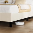 thumbnail image 4 of Bed Frame with Headboard Adjustable, Velvet Upholstered Tufted Platform Bedframe No Box Spring Needed (Beige(Velvety Matte Finish), Full), 4 of 8
