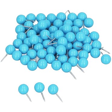 Push Pins Map Tacks, 100Pcs Map Push Pins, Steel Plastic Map Tacks Marking Pins,  Push Pins for Bulletin Board, Fabric Marking, Wide Application