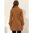 thumbnail image 4 of INSPIRE CHIC Manteau Caban Trench d'Hiver pour Femme à Col Peter Pan Brun P, 4 of 6