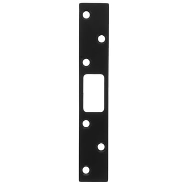 Shisuyan Plaque de Grève de Porte Loquet de Sécurité Grève Plaque de Renforcement de Porte en Acier Inoxydable avec 6 Vis pour Porte Extérieure Pêne Dormant Porte Usage Intensif Résidentiel Noir