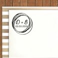 thumbnail image 2 of Printtoo Self Inking Custom Rubber Stamp Round Scribble Save The Date Personalized Stamper Gift Idea-Black, 2 of 4