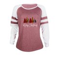thumbnail image 3 of Hauts Grande Taille pour Femmes Imprimé Patchwork T-Shirt à Col Rond Décontracté Tee de Noël Blouse Hauts Chemises pour Femmes en Liquidation, 3 of 6