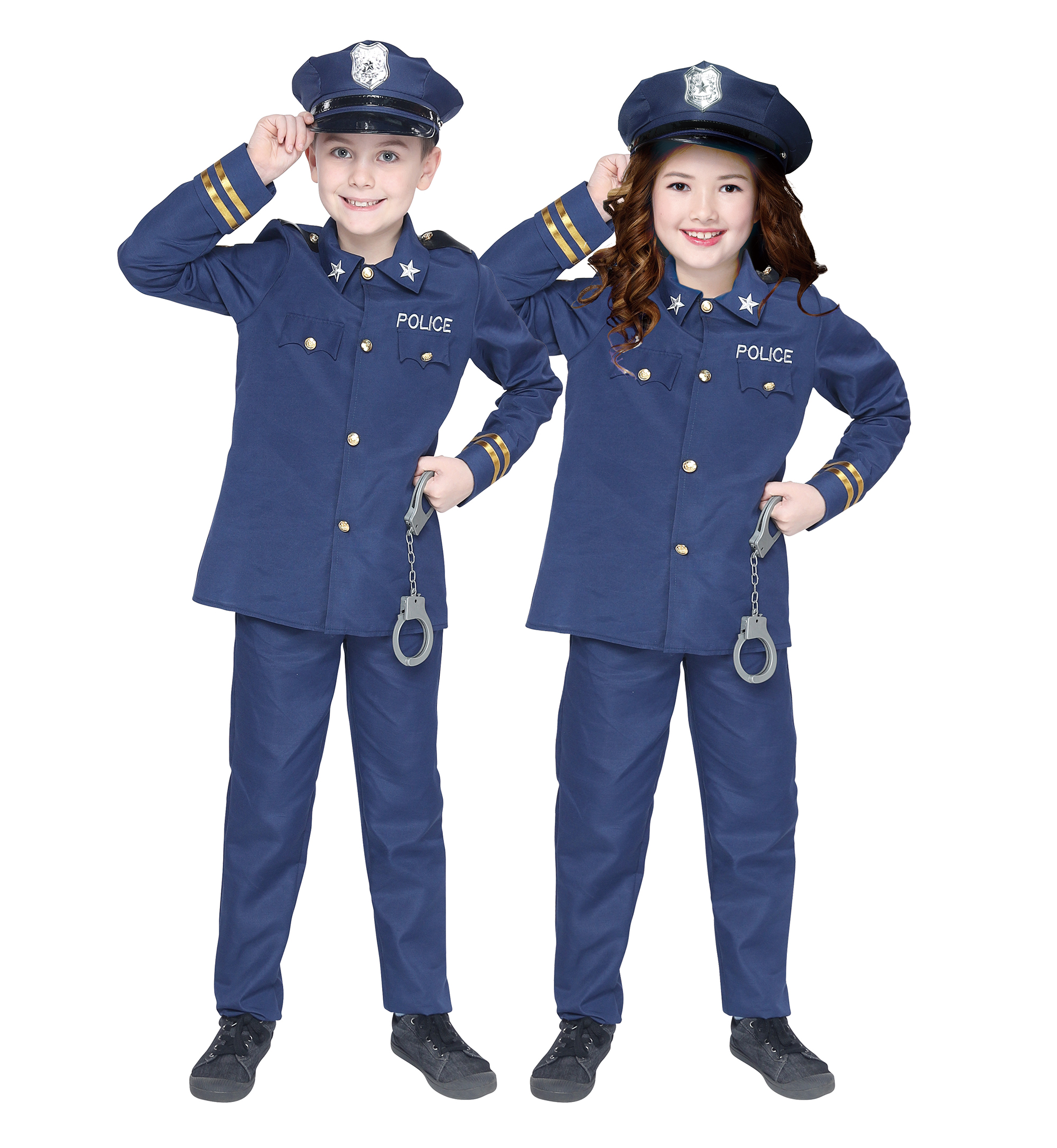 Police Officer Costume for Kids, Medium Size, Partyholic