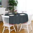thumbnail image 1 of Vaidha 80 Inch Round Tablecloth for Dining Tables | Wrinkle-Resistant Polyester Fabric | 9 Color Options | Black Gray White Red Purple Navy Green Army Green, 1 of 6