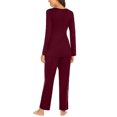 thumbnail image 5 of Ketyyh-chn99 Pyjama de Maternité Chandails de Grossesse Femmes Maternité Manches Longues Allaitement Bébé T-Shirt Hauts+pantalons Ensemble de Pyjama Costume Rouge,P, 5 of 5