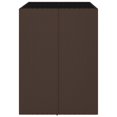 thumbnail image 2 of vidaXL Table de Bar avec Plateau en Verre Brun 105x80x110 cm Rotin Poly, 2 of 4