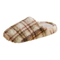 thumbnail image 1 of WLOELOEW Lined Slippers With Plaid Design For Unisex Indoor Use Closed Toe Nylon Spandex Material Us Size 6.5-7 Foot Length 9.45 Inch, 1 of 8