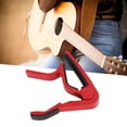 thumbnail image 4 of Capo Guitare, Déclencheur Capo Universel Haute Dureté Anti-Rayures Facile à Clipser avec 5 Pics pour la Performance Rouge, 4 of 8