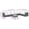 thumbnail image 4 of vidaXL 8 Piece Garden Lounge Set with Cushions Poly Rattan Brown, 4 of 5