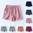 thumbnail image 1 of Tranfacy Shorts pour Femmes Décontractés, Shorts d'Été pour Femmes, Shorts Décontractés Unis avec Poches pour la Maison Shorts d'Été Décontractés Shorts Extérieurs, 1 of 6