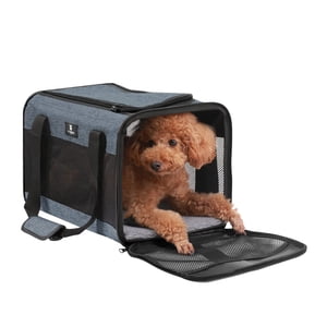 X-ZONE PET Cat Carrier Dog Carrier Pet Carrier for Small Medium Cats Dogs Puppies of 15 Lbs,Airline Approved Soft Sided Pet Travel Carrier,Dog Carriers for Small Dogs - Black Grey Purple Blue Brown