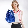 thumbnail image 2 of High Density Fan Shaped Cheerleading Handheld Flowers for Sports Performance and Party Events with Secure Grip Handle Design 2PCS, 2 of 4