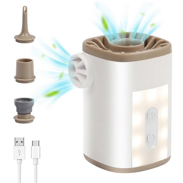 2024Portable Air Pump Wireless Electric Air Pump with LED Light Rechargeable Battery Air Mattress Pump Ultralight Inflator_Perfect Gift