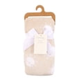 thumbnail image 4 of George Baby Taupe Sun Flannel Baby Blanket 30" x 36", 4 of 4