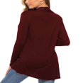 thumbnail image 4 of Cardigan Femme Couleur Unie Manches Longues Tricot, 4 of 5