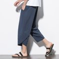thumbnail image 4 of Birdeem Pantalon Court Ample Décontracté en Coton et Lin pour Homme, 4 of 12