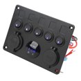 thumbnail image 3 of 5 Gang Switch Panel Waterproof 12-24V LED Switch Panel with Digital Voltmeter Backlit, 3 of 7