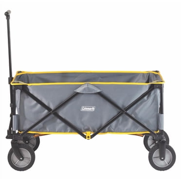 Chariot extérieur Coleman, chariot pliable télescopique ultra-robuste avec sac de transport, gris avec accents jaunes