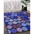 thumbnail image 3 of Ahgly Company Tapis d'Intérieur Lavable en Machine Carré en Denim Bleu Foncé, 5 Pieds Carré, 3 of 7