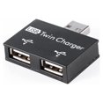 thumbnail image 1 of Usb Mini USB Hub 2 Port USB Twin Charger Splitter Adapter Converter for  PC USB Flash Drives, 1 of 8