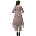thumbnail image 4 of Moomaya Ensemble Kurti Kurta Pantalon pour Femmes Col Bateau Imprimé Robe 2 Pcs Tenue Ethnique, 4 of 6