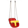 thumbnail image 1 of PLAYBERG Red Plastic Baby and Toddler Swing Seat with Hanging Ropes, 1 of 5