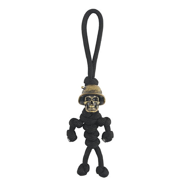 5Pcs Skeleton Soldier Key Chain, Fufafayo Skeleton Soldier Key Chain, Motorcycle Key Lanyard, Antique Brass Skeleton Pendant, Umbrella Rope Keychain for Men, Gear Accessory for Keys Backpack