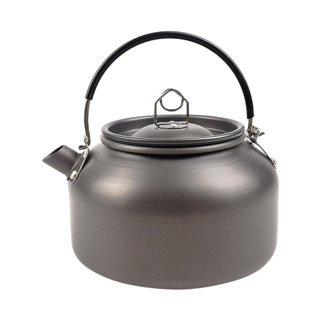 jinwen Camping Hot Water Kettle Coffee Pot Open Campfire Lightweight 0.8 Liter Lockable Black Handle