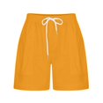 thumbnail image 3 of Birdeem Womens Solid Casual Loose Pockets Drawstring Short Pants, 3 of 12
