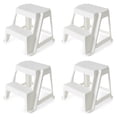 thumbnail image 1 of Gracious Living 16-Inch Two Step Home & Kitchen Stool, White (4 Pack), 1 of 10