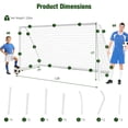 thumbnail image 2 of Gymax 12 x 6FT All-Weather Soccer Goal w/Strong UPVC Frame Kids Adults Soccer Practice, 2 of 10