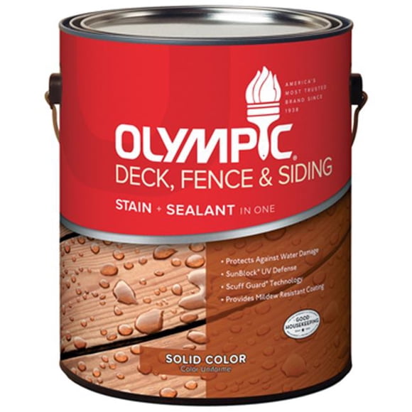Olympic 53202A-01 Clear Tint Base Deck Fence & Siding Stain, Gallon