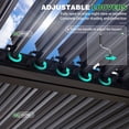 thumbnail image 4 of Hommow Pergola à Persiennes 12x24, Aluminium avec Toit Ajustable, Extérieur avec Moustiquaires Imperméables, Gris Foncé, 4 of 8