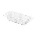 thumbnail image 1 of Wweixi 1/2/3 Convenient Drain Rack With Easy Access Handles For Various Uses Vegetable Wash Basin Plastic Basket hyaline white 1 Pc, 1 of 6